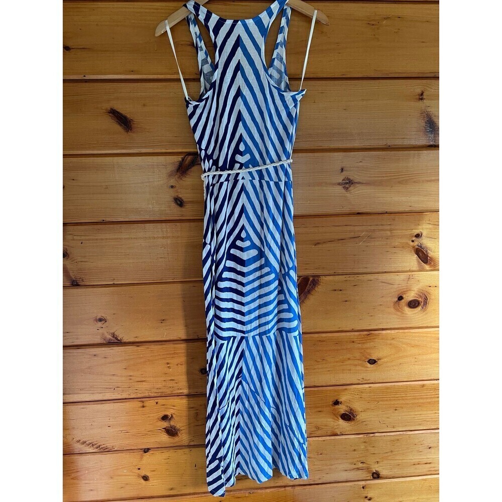 LOFT Nautical Maxi Dress Striped Racerback With Rope Belt Women’s Size XS - Picture 3 of 4